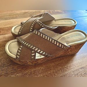 Designer wedge sandals by Donald J. Pliner